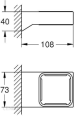 Grohe 40865000 Essentials Holder F.Glass