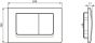 Ideal Standard Solea WC plate R0108AA 245x17x160mm, mechanical, chrome