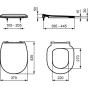 Ideal Standard Concept Thin Seat and Cover  with fittings Soft Close E772601  / E772401 / 5017830474807