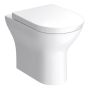 Kartell K-Vit Project Round Back to Wall Toilet & Soft Close Seat - White POT870