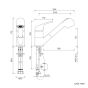 Nabis Nemi single lever pull out kitchen tap B08922
