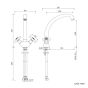 Nabis Regal crosshead kitchen tap B08912