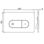 Porcelanosa Smart Line Oval Double Flush Button white 100104501