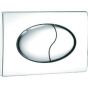 Oval Chrome Dual Flush Plate 215x140mm 403-1041 B40251