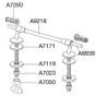 Pressalit Projecta D 171 Universal Institutional Toilet Seat Fittings and Hinges  - D31999
