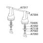 Pressalit Projecta Pro 896 Raised Toilet Seat Hinges and Fixings Set - DC9999