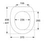 Pressalit 2000 124000-UN4999 Toilet seat with lid white