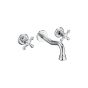 Roca Carmen twin lever wall mounted basin mixer A5A474BC00
