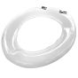 Wirquin Celeste Plus seat only with C/P brass hinge - anti viral White -SCK51WY