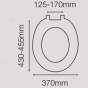 Celmac / Wirquin Rondo Standard Close Toilet Seat & Cover With Stainless Steel Hinge Bottom Fix White SRD18WH