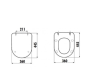 Creavit KC0902.01.0000E Duck Duroplast Metal Hinged White Seat Cover