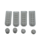 Flaminia Replacement Bumper and Damper Set KITPCQK03 a set of toilet seat bumpers, which are small rubber or plastic pieces designed to cushion the toilet seat and prevent it from slamming against the bowl. They also help to keep the seat level and preven