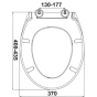 Sonata seat and cover with top fix stainless steel  White SSO15WH