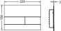 Tece Square flush plate 9240830  Brushed steel finish 220mm wide x 150mm high
