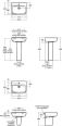 Tempo 55cm washbasin 1 taphole  J5213