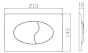 Oval Chrome Dual Flush Plate 215x140mm 403-1041 B40251