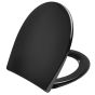 Toilet seat with soft close and lift-off incl. hinge in stainless steel