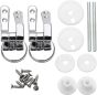 TRIXES Toilet Seat Hinge 2Pcs for Wood & MDF Toilet Seats X001E6HKS7