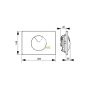 TWO-PART CISTERN BUTTON FOR WC 995 N SERIES SMALL S 702 SANIT 1670281 0000 SHINY CHROME
