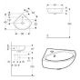 Twyford Alcona AR1911WH corner basin 35cm new