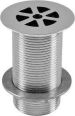 Twyford Grid waste fitting long tail unslotted WF4341CP