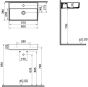 Vitra Archi Plan Narrow Bowl Sink  60x38 cm 7401B003-0001