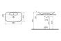 Vitra Memoria Rectangular White Countertop Wash Basin (82 cm) 5882B403-0041