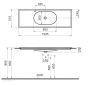 Vitra Memoria Washbasin 150 cm 5711B003-0052