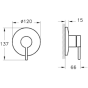 Vitra Origin Concealed Shower Mixer  Brushed Nickel (Surface Mounted Group) A4262134