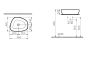 Vitra Outline Pebble Bowl 56cm With Waste Cover  5991B403-0016 White 