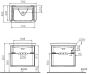 Vitra Sento Double Drawer Sink Cabinet Without Legs 80 Cm Matte Fjord Green 65877