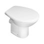 WC seat and cover, termoplast, adjustable length, plastic hinges