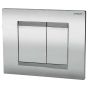 Shiny Chrome Essential dual flush control plate Wirquin Essential Chrome Flush Plate - 55950009