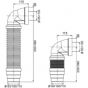 WIRQUIN Expandable angled toilet pipe 70718813 NEW