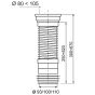 WIRQUIN Expandable toilet pipe push fit or glued 712601011