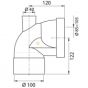WIRQUIN Female short angled toilet pipe 7102020200