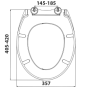 Wirquin Melody white seat and cover with stainless steel hinge  Lock 20120350