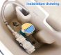 Yellow and Blue top flush valve / Flush Syphon 2225857