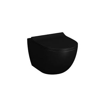 Vitra Sento Slim Toilet Seat  Soft Close  Easily Removable  Matte Black 120-083R009
