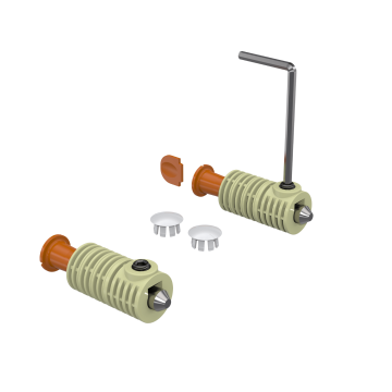 WALLHUNG WC FIXING SET (FROM SIDE OR SEAT COVER HOLES) T1 – 34/13 MAIN BODY (Ø30 30-36 STAB.; 100MM STUD BOLT; 120MM ALLEN; WHITE CAPS; x3 EXTENSION) 120023