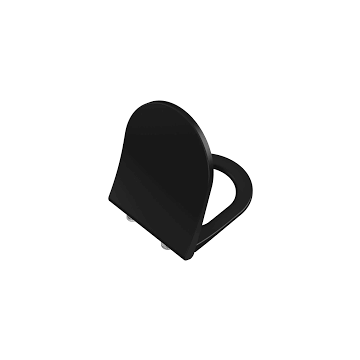 Vitra Integra Round Soft Close Toilet Seat  Metal Hinged  Easily Removable  Matte Black 131-083R009
