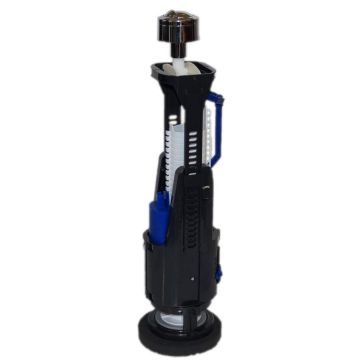 Geberit Complete Toilet Cistern Flush Valve / Syphon with domed button Ø40, type 240. With tank mountings, flat gasket and knob ring for oversize for Ø18 drilled lid 136.906.21.2