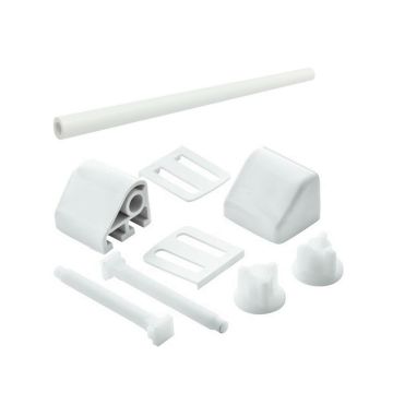 Wirquin White plastic hinge with rod & Lock for Sonata Saxon Celmac 20120563  MTS527BB/A