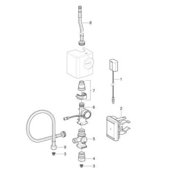 242.573.00.1 Geberit generator control unit with rechargeable battery, for types 185 and 186 tap systems