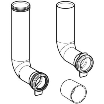 Geberit Duofix 243.872.00.1 Set of flush bends for Geberit Duofix up to width 42.5 cm