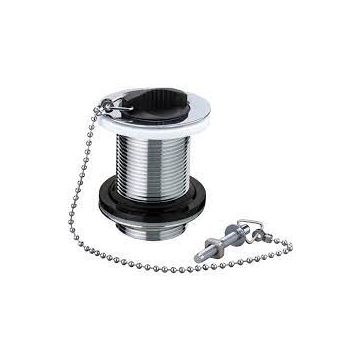 Wirquin 30120603 – Basin Brass Waste Plug and Chain, 75 mm, Unslotted