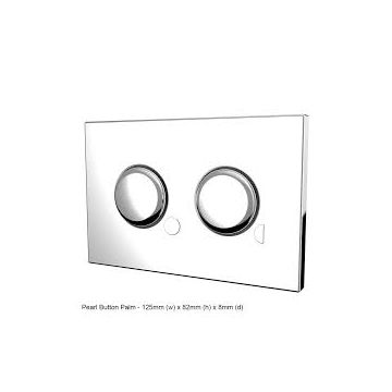 THOMAS DUDLEY CHROME PEARL PALM VANTAGE/MINIFLO DUAL FLUSH 125mm x 82mm x 8mm PUSH PLATE, 324762
