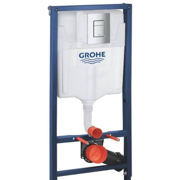 Grohe Rapid SL Concealed Cistern Set including Chrome Control Panel and Mounting Equipment (1.13 m installation height) 38772001