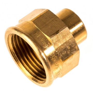 Viega Übergangsmuffe 15 mm x 3/4" Rp, Rotguss 104771