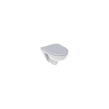 Geberit Selnova set of wall-hung WC, washdown, Rimfree, with WC seat: T=53cm, Soft-closing mechanism =yes, Quick-release hinges=yes, Fastening=from above, white  501.751.00.1